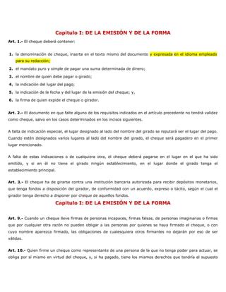 Ley De Cheques Pdf