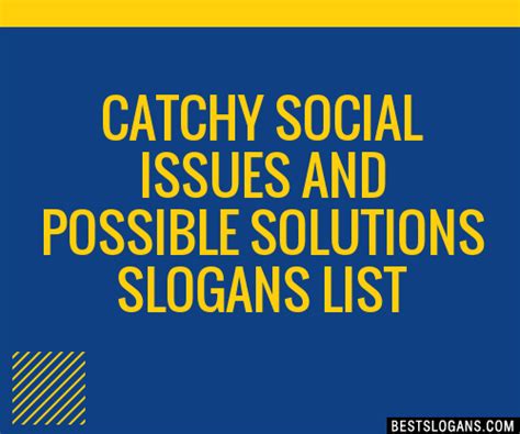 30+ Catchy Social Issues And Possible Solutions Slogans List, Taglines ...