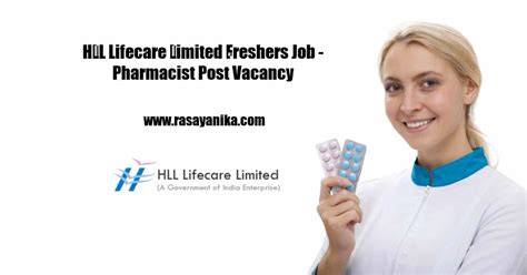 Hll Lifecare Limited Freshers Job Pharmacist Post Vacancy