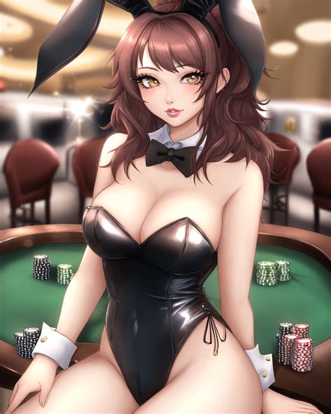 Rule 34 Ai Generated Atlus Brown Hair Bunnygirl Bunnysuit Female Female Only Kujikawa Rise