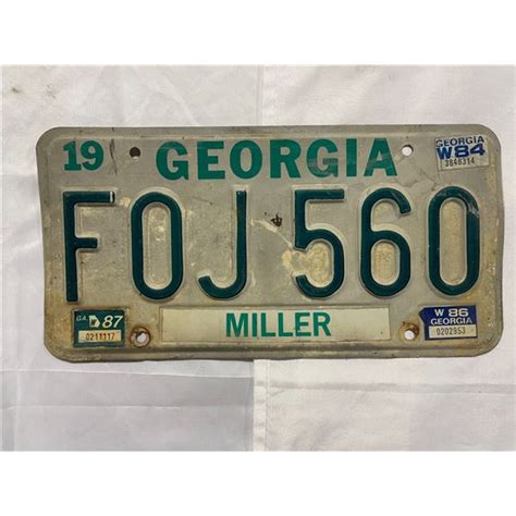 License Plate , Georgia