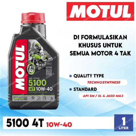 OLI MOTUL 5100 4T 10W40 ESTER TECHNOSYNTHESE 1000 ML 100 ORIGINAL