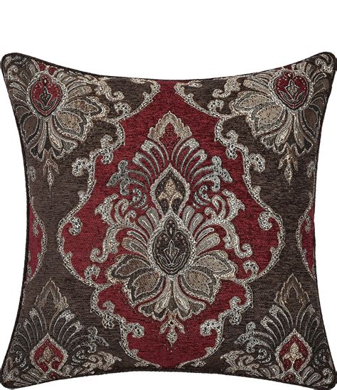 J Queen New York Cerino Woven Chenille Damask Reversible Square Accent Pillow Dillard S