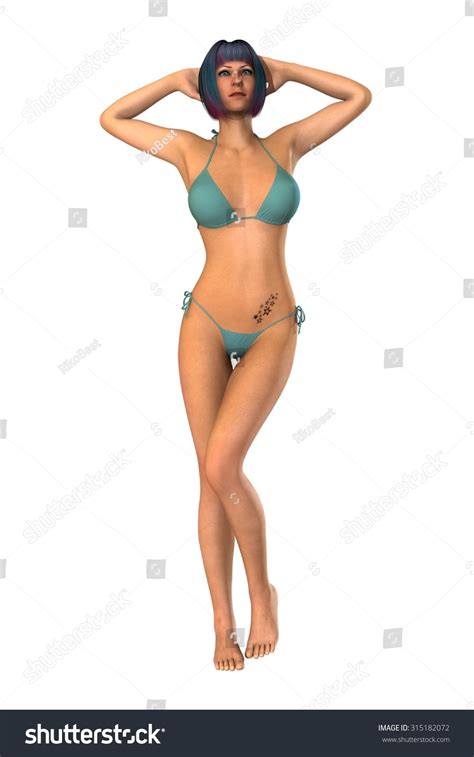 Beautiful Sexy Woman Bikini On White Stock Illustration 315182072 Shutterstock