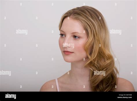 Young Woman In String Top Stock Photo Alamy