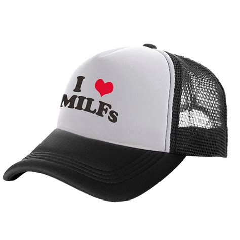 I Love Milfs Trucker Caps Men Funny Humor Hat Baseball Cap Cool Summer