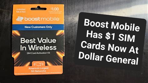 Boost Mobile Now Offers 1 Sim Cards At Dollar General Youtube