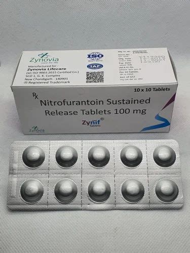 Zynif Nitrofurantoin Sustained Release Tablets 100mg For Clinical