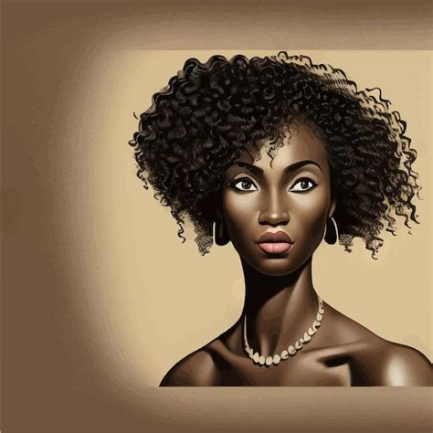 Premium Vector Black Afro African American Girl Woman Lady Vector