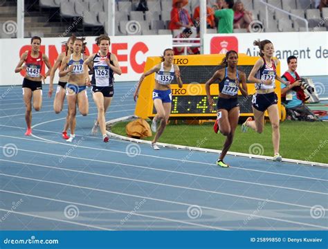 Athlets Compete In The 800 Meters Race Editorial Image Image Of