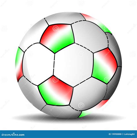 Italian soccer ball stock illustration. Illustration of icon - 19990888