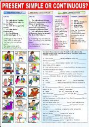 Present Simple Present Continuous Crossword ESL Worksheet By Mpotb