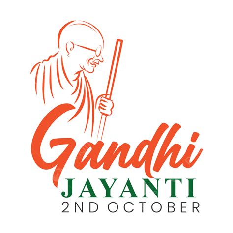 Happy Gandhi Jayanti Nd October Greetings Illustration Png Vector