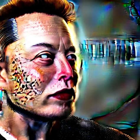 Elon Musk With Very Long Golden Tusks Growing Out Of Stable Diffusion