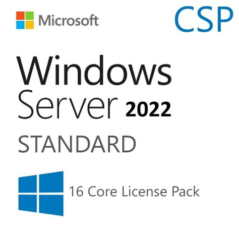 Windows Server 2022 Standard 16 Core License Pack Commercial