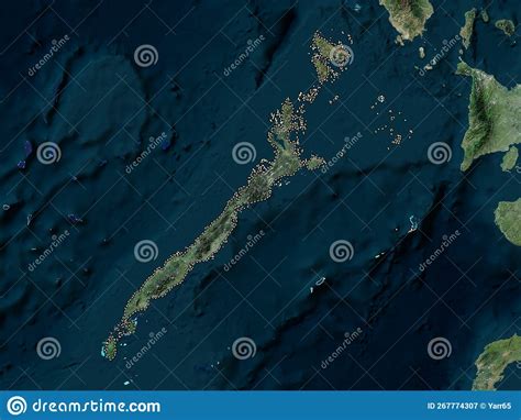 Palawan Philippines High Res Satellite No Legend Stock Illustration