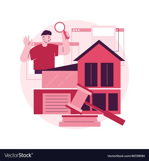 Auction house abstract concept Royalty Free Vector Image