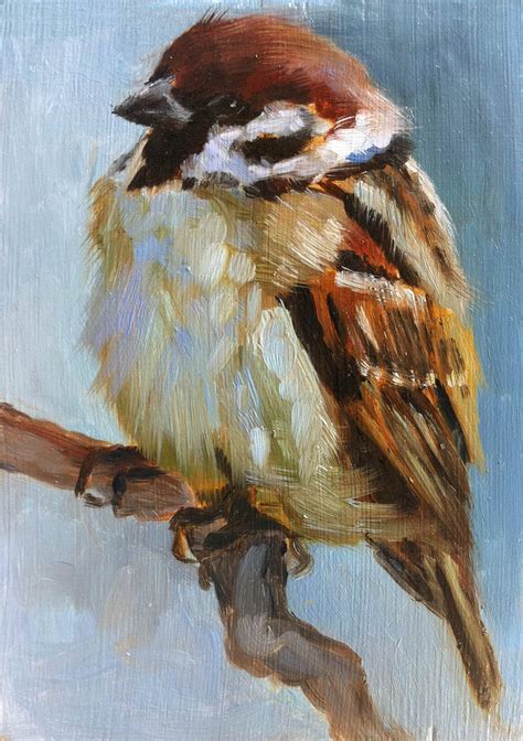 Crown Painting Baby Bird Sparrows