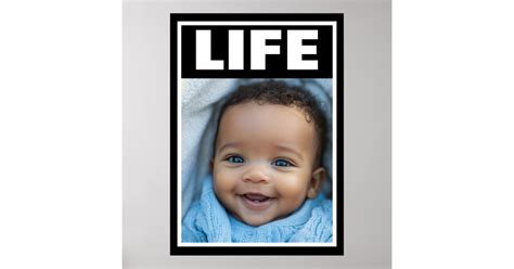 Pro Life Baby Beautiful Black Baby Boy Smiling Poster Zazzle
