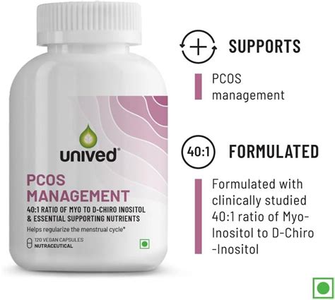 Unived Pcos Management 2000mg Myo Inositol And 50mg D Chiro Inositol