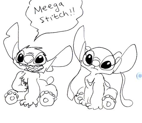 Stitch And Angel Love Coloring Pages Sketch Coloring Page