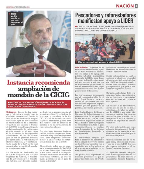 CICIG Versión antigua 23 abril 2015 Medios reportan sobre informe