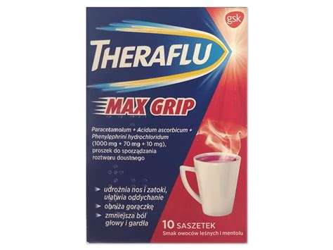 Theraflu Max Grip Saszetki 1000mg 70mg 10mg