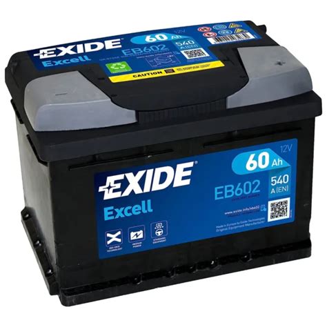 EXIDE AUTOBATTERIE 12V 60Ah STARTERBATTERIE 520A EB602 EXCELL EUR 77 85