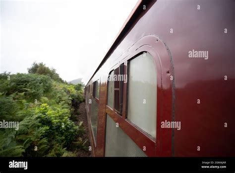 Steam Train Running Between Fort William And Mallaig Over The Famous