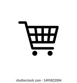 Shopping Cart Icon Vector Black Shopping Stock Vector (Royalty Free ...