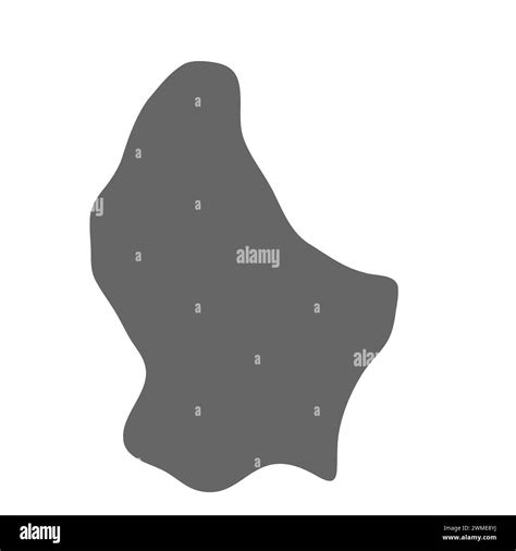 Luxembourg Country Simplified Map Grey Stylish Smooth Map Vector