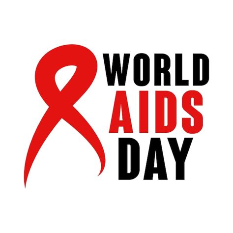 Premium Vector World Aids Day With Ribbon Poster Design Vector