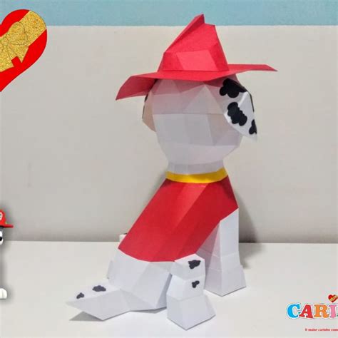 Marshall Patrulha Canina Low Poly Papercraft Elo7