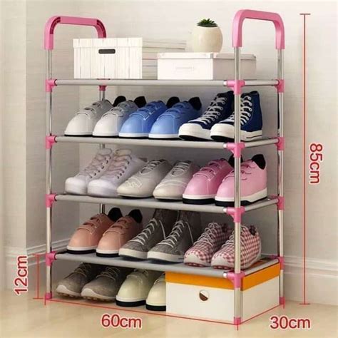 Jual Rak Sepatu Susun Ada Tempat Gantung Payung Holder Shoe Rack