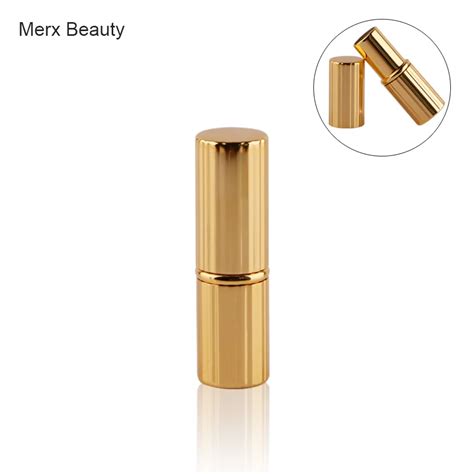 5 50pcs 3 5 4g Empty Aluminum Lipstick Tube Gold Round Lip Balm Container High Grade Diy