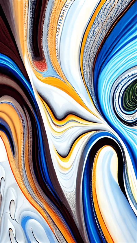 Hyper Realistic Abstract Art Painting On Marble Background · Creative