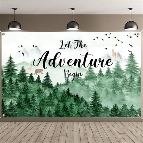 Let The Adventure Begin Pancarta De Fondo Con 70 8 X 43 3 Pulgadas