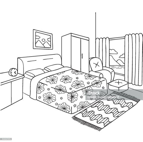 Kamar Tidur Ilustrasi Stok Unduh Gambar Sekarang Apartemen Tempat