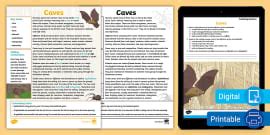 Caves Fact File Ks Geography Erosion Teacher Made