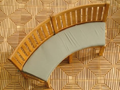 Sunbrella Curved Bench Cushion Westminster Teak Outdoor Furniture