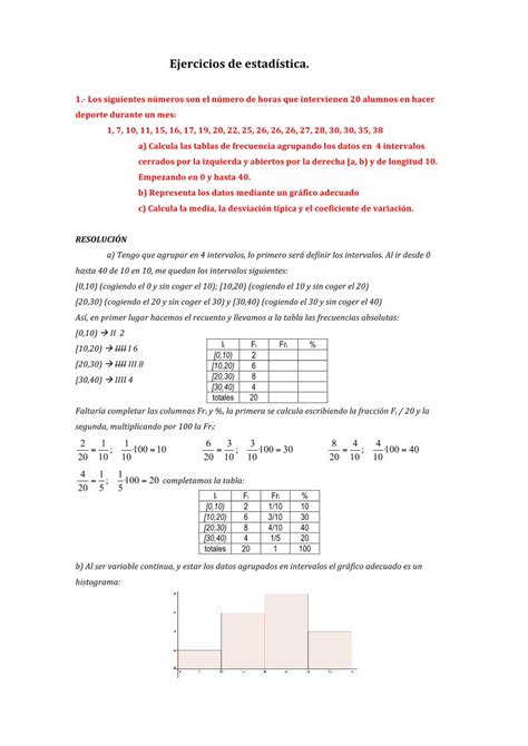 PDF Ejercicios de estadística PDF filea Calcula las tablas de