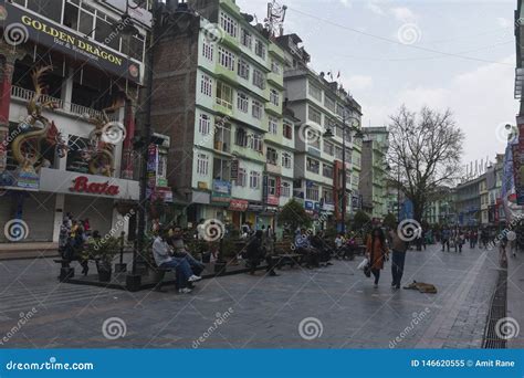 Famous Mall Road at Gangtok,Sikkim,India. Editorial Image - Image of ...