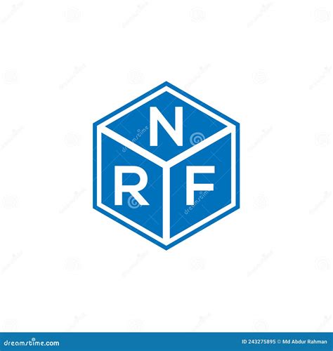 Design Do Logotipo Da Letra Nrf Em Fundo Preto Conceito De Logotipo De