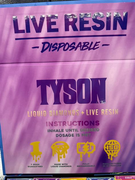 G Tyson Live Resin Liquid Diamonds Disposable Vape Digital Art Erb