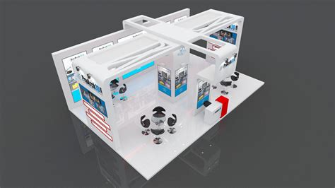 Exhibition Stall 9 Mtr X 6 Mtr 3 Sides Open 3D Model CGTrader