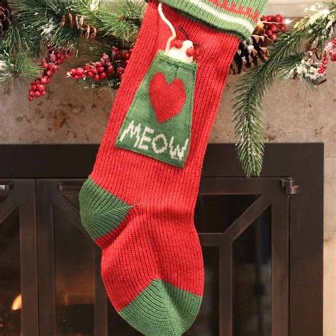 Christmas Stocking Cat Theme Etsy