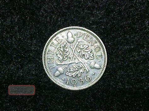 Xf Great Britain Three Pence Silver Coin