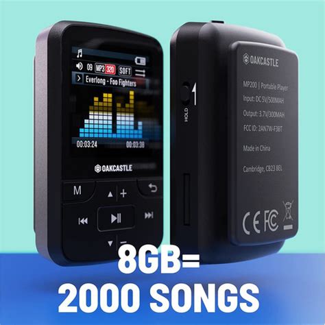 Reproductor Mp3 Oakcastle Mp200 8 Gb Bluetooth Cuotas sin interés