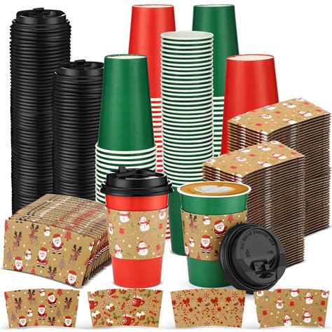 Amazon Suttmin 300 Pcs Christmas Disposable Coffee Cups With Lids