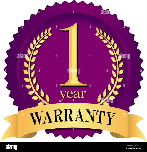 Warranty Badge Label Illustration Year Stock Vector Image Art